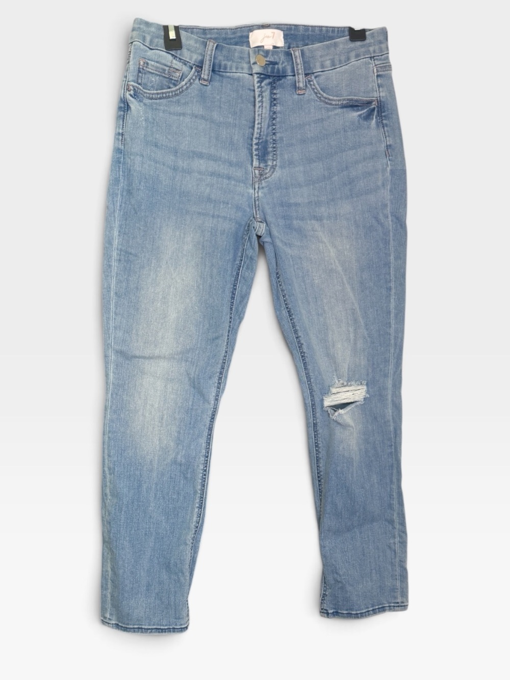 Jen 7 Seven Light Blue Distressed Women's Jeans size 8 EUC